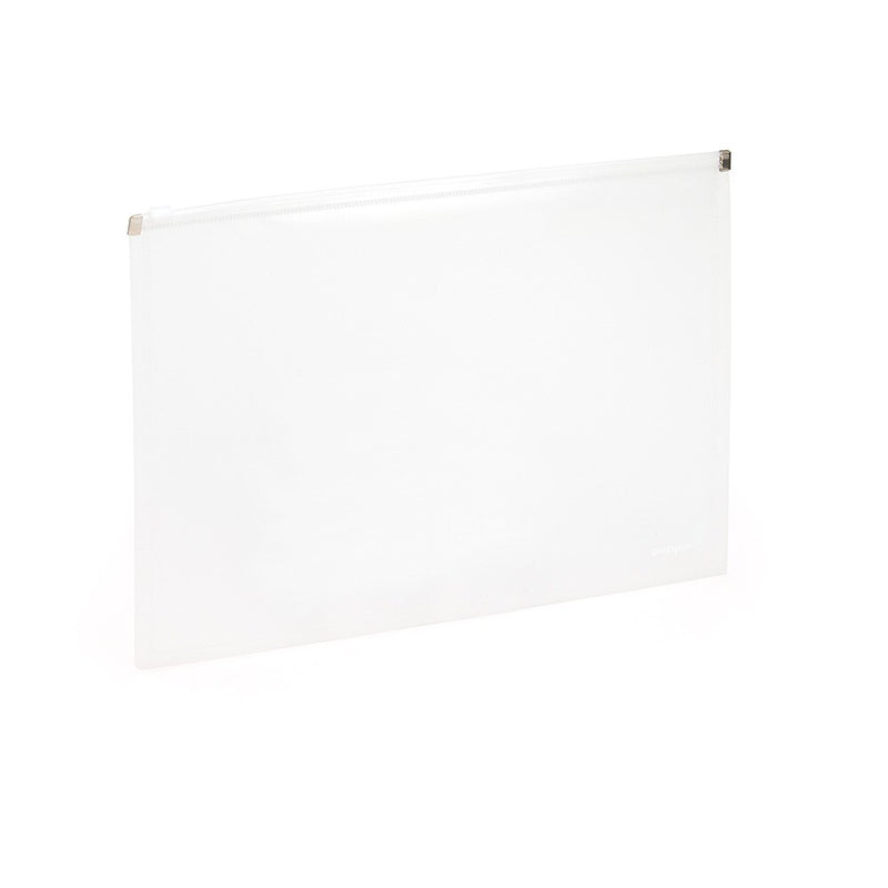 Poppin Poly Zip Folio, Letter Size, Clear, 3 Packs, 36/Pack (100142-MC)