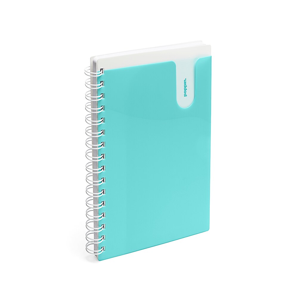 Poppin 1-Subject Notebooks, 6" x 8", College Ruled, 80 Sheets, Blue, 24/Carton (101351-MC)