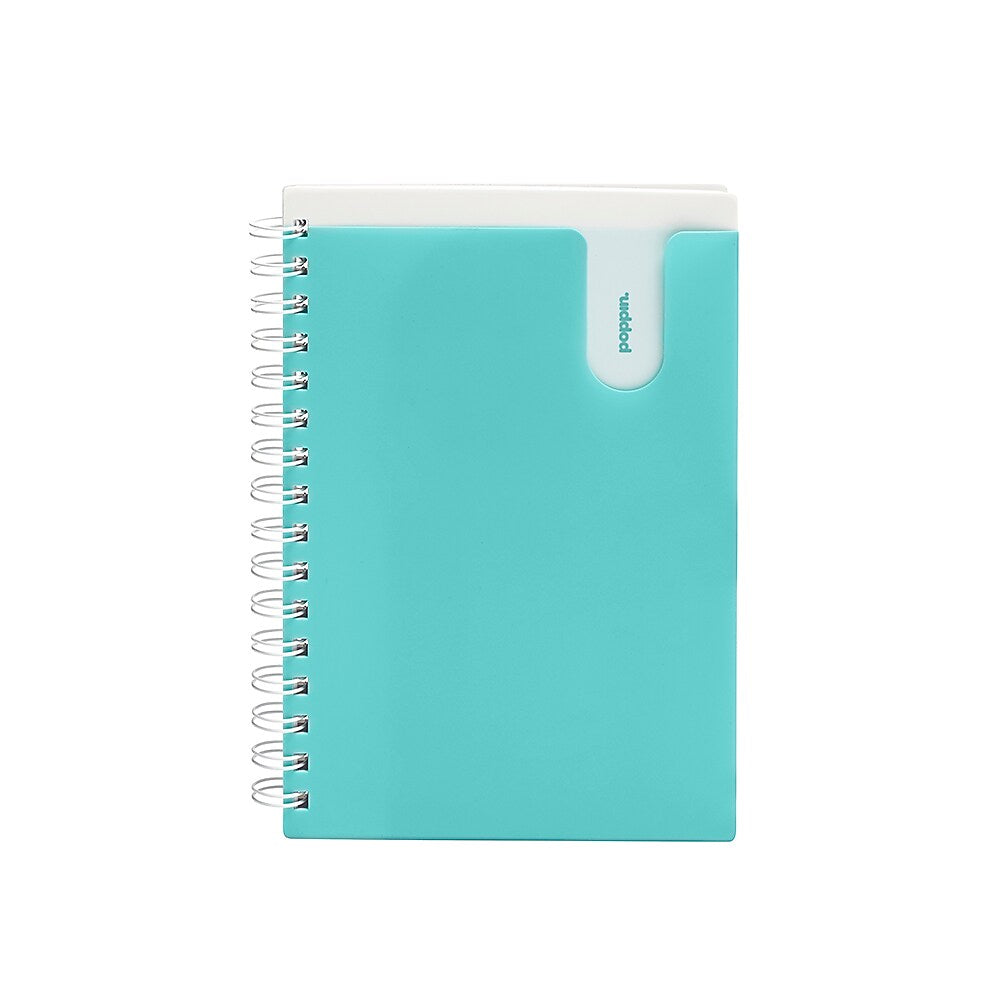 Poppin 1-Subject Notebooks, 6" x 8", College Ruled, 80 Sheets, Blue, 24/Carton (101351-MC)