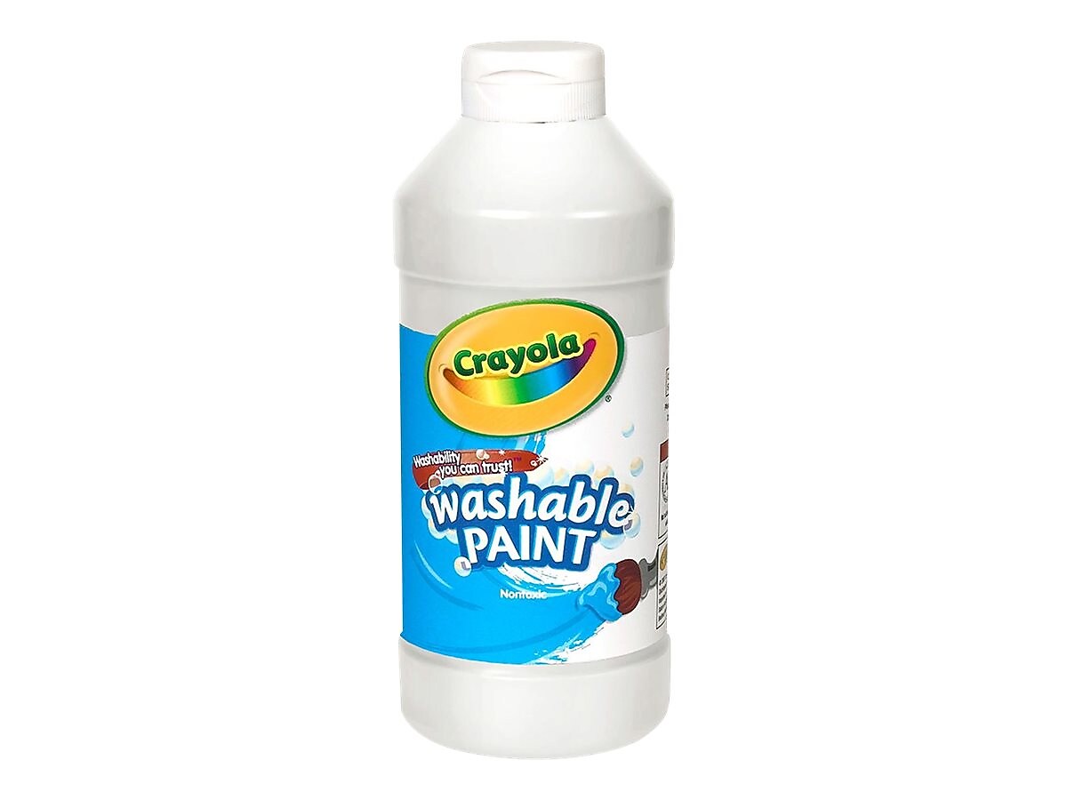Crayola Washable Kid's Paint, Assorted, 16 oz., 12/Carton (54-9718)