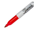 Sharpie Permanent Marker, Fine Tip, Red, 12/Pack (30002)