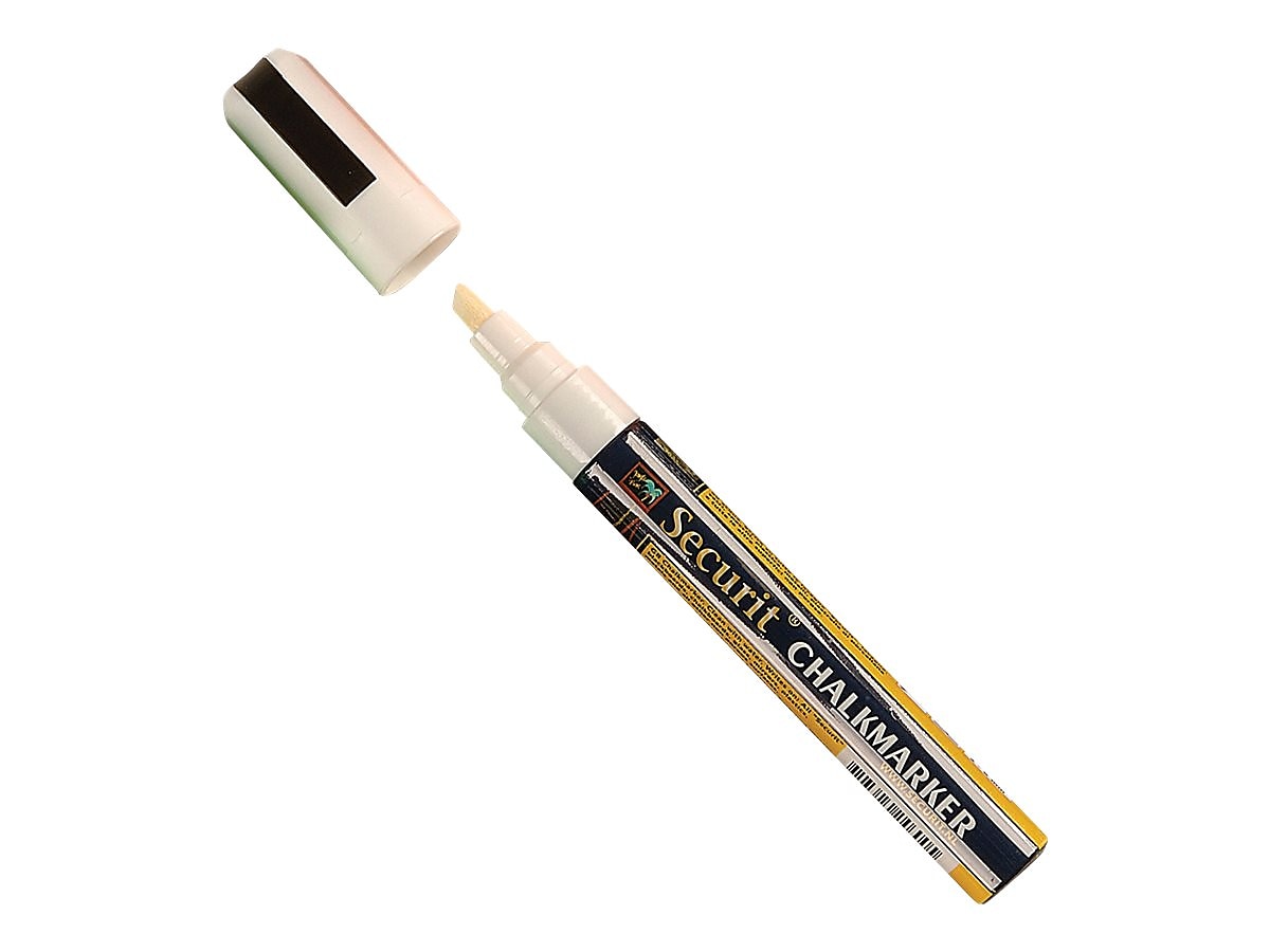 Deflect-O Wet Erase Markers, Chisel Point, White, 4/Pack (SMA510-V4-WT)