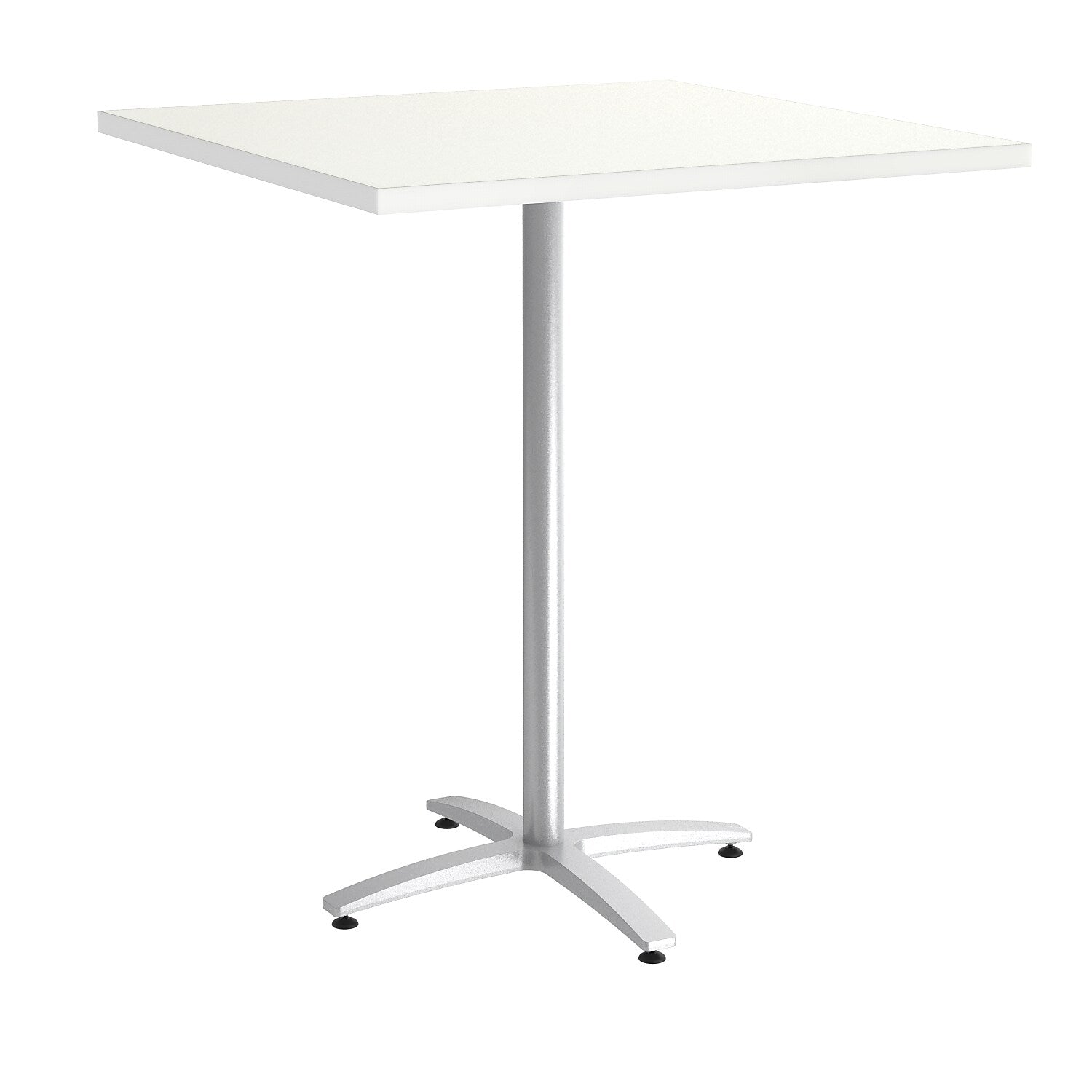 Union & Scale™ Multipurpose 36" Square Silver Mesh Laminate Bistro Height Silver Base Table (54834)