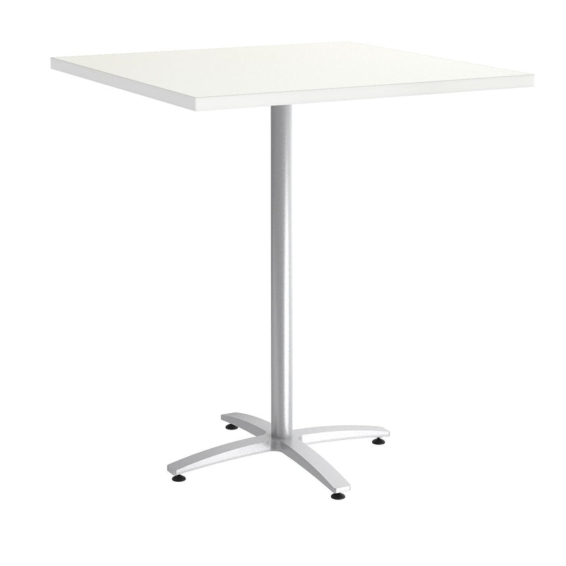 Union & Scale™ Multipurpose 36" Square Silver Mesh Laminate Bistro Height Silver Base Table (54834)