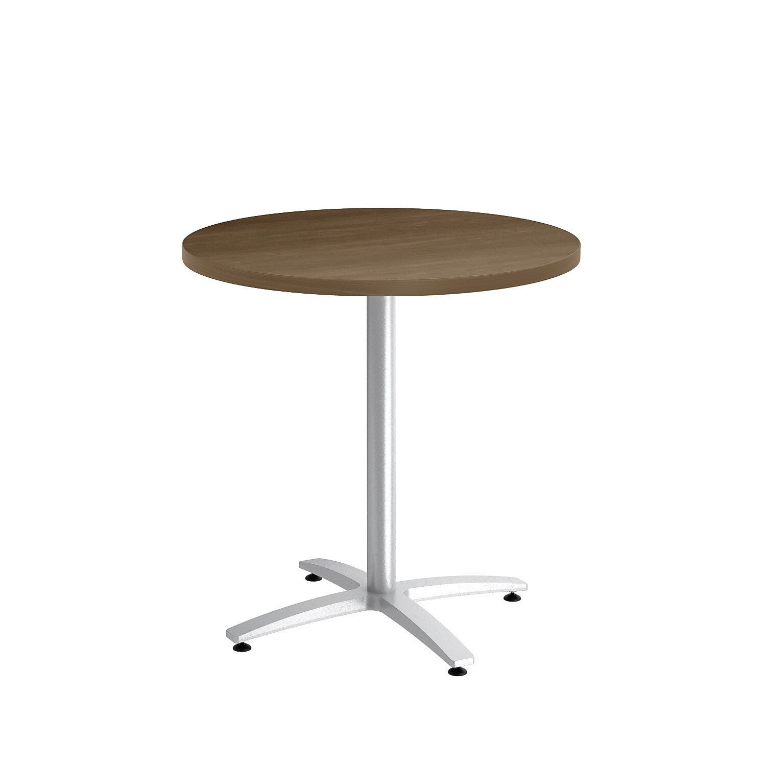 Union & Scale™  Multipurpose 30" Round Pinnacle Laminate Seated Height Silver Base Table (54812)