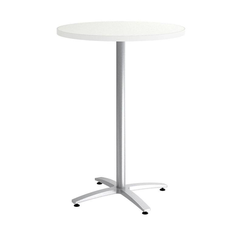 Union & Scale™ Multipurpose 30" Round Silver Mesh Laminate Bistro Height Silver Base Table (54814)