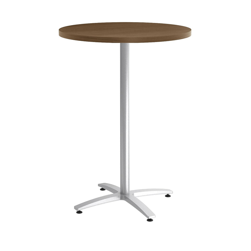 Union & Scale™ Multipurpose 30" Round Pinnacle Laminate Bistro Height Silver Base Table (54822)