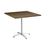 Union & Scale™  Multipurpose 36" Square Pinnacle Laminate Seated Height Silver Base Table (54832)