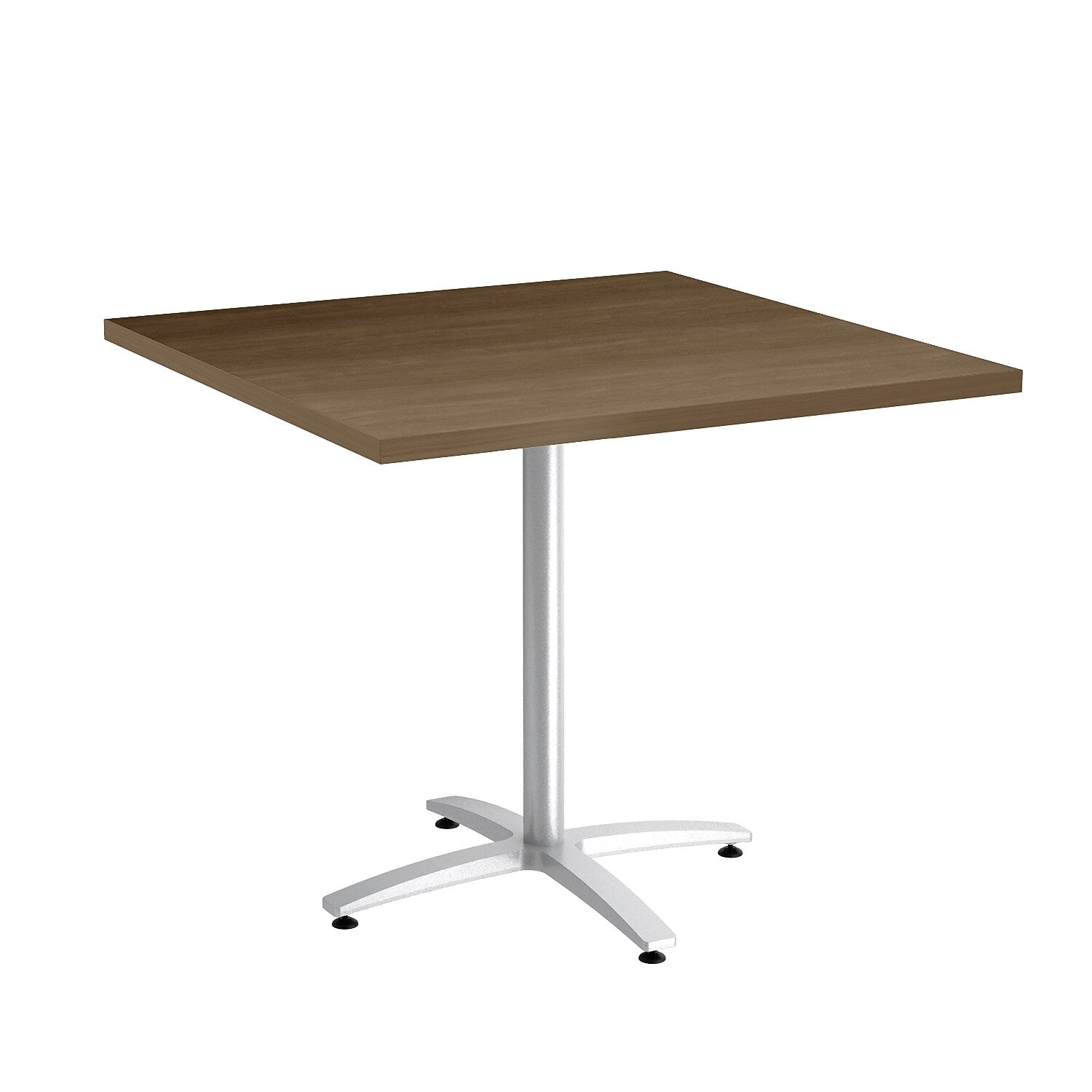 Union & Scale™  Multipurpose 36" Square Pinnacle Laminate Seated Height Silver Base Table (54832)