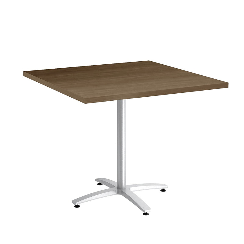Union & Scale™  Multipurpose 36" Square Pinnacle Laminate Seated Height Silver Base Table (54832)