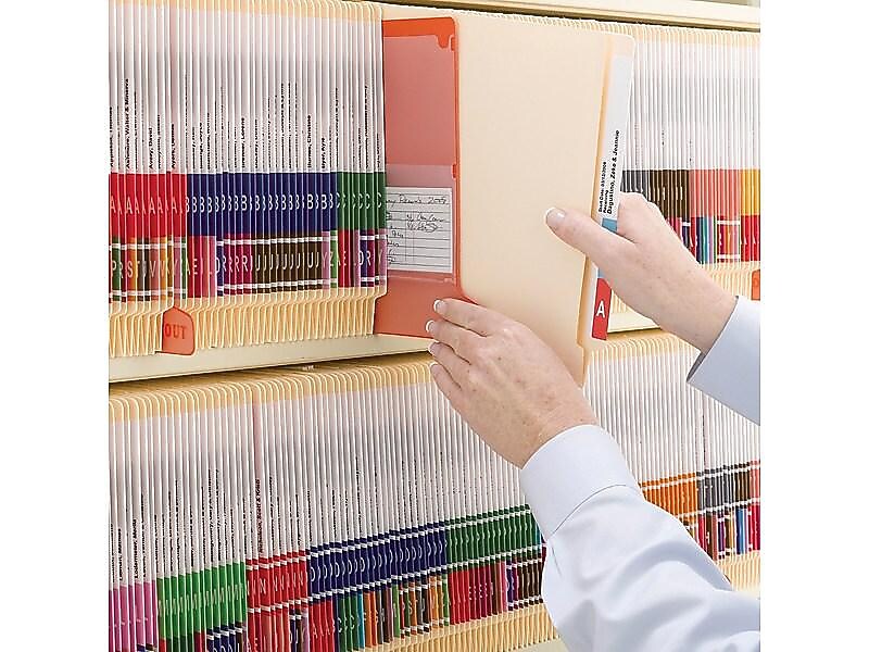 Smead Shelf-Master 100% Recycled End Tab File Folder, Straight Cut, Letter Size, Manila, 100/Box (24160)