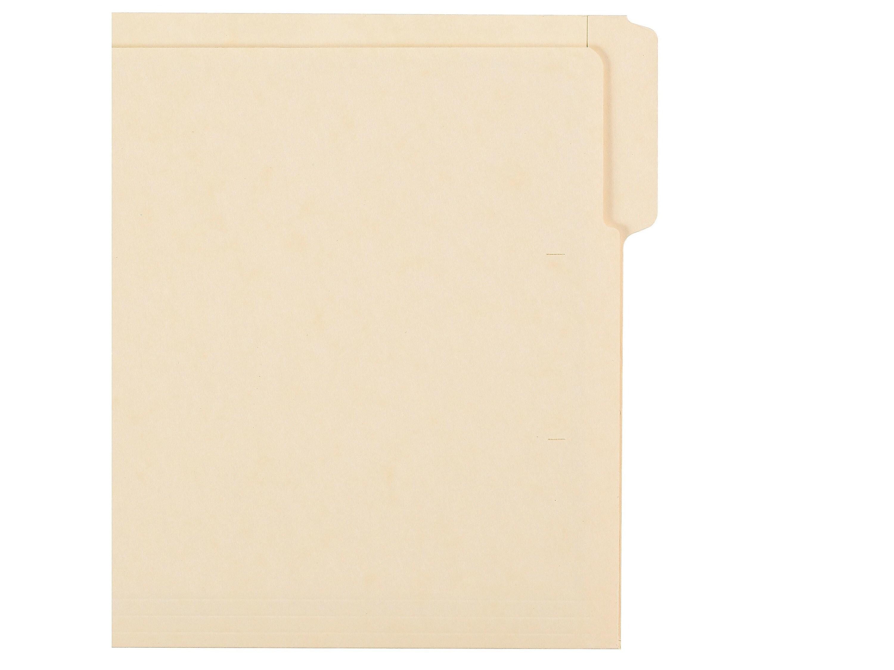 Smead Shelf-Master End Tab File Folder, Straight Cut, Letter Size, Manila, 100/Box (24134)