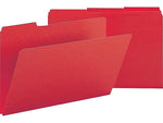 Smead 50% Recycled Pressboard File Folder, 1/3-Cut Tab, 1" Expansion, Legal Size, Bright Red, 25 per Box (22538)