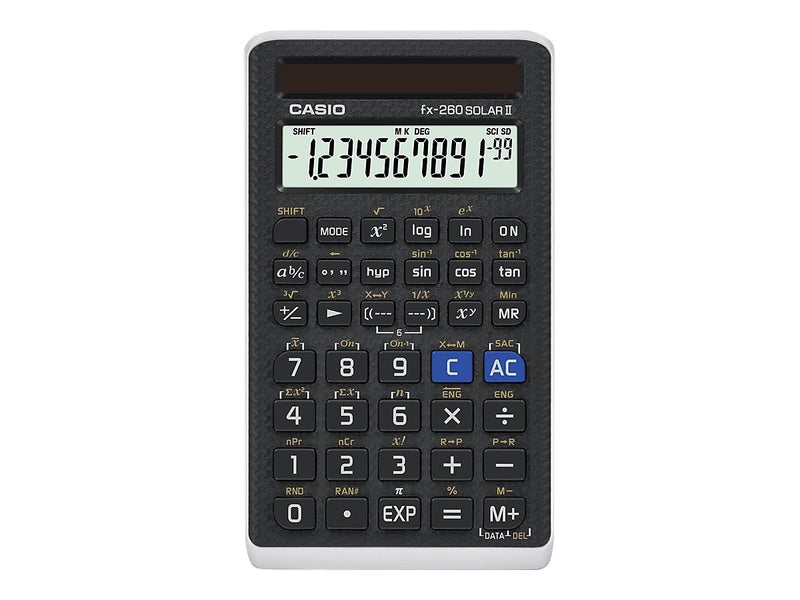 Casio FX-260 Solar II 10-Digit Scientific Calculator, Black