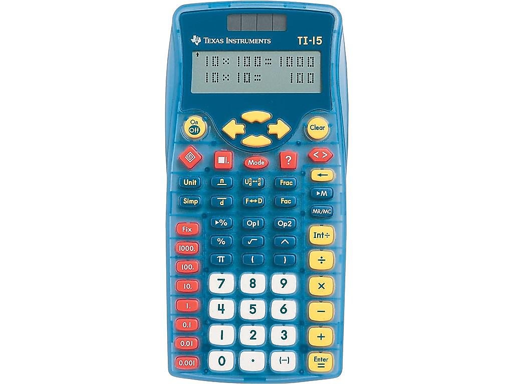Texas Instruments Explorer 11-Digit Battery/Solar Powered Scientific Calculator, Blue (TI-15)