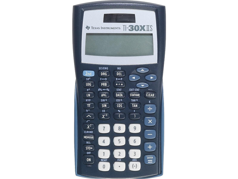 Texas Instruments TI-30XIIS 10-Digit Scientific Battery & Solar Powered Scientific Calculator, Blue (TI30XIIS)
