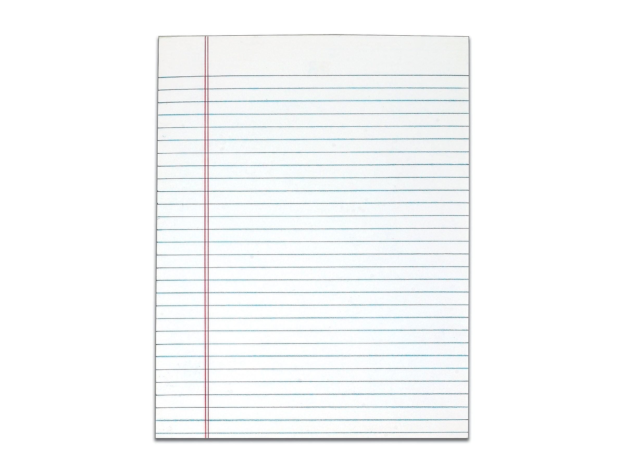 TOPS Legal Notepads, 8.5" x 11", Wide, White, 50 Sheets/Pad, 12 Pads/Pack (7523)