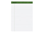 Ampad Earthwise Notepads, 8.5" x 11.75", Wide, White, 50 Sheets/Pad, 4 Pads/Pack (TOP 40102R)