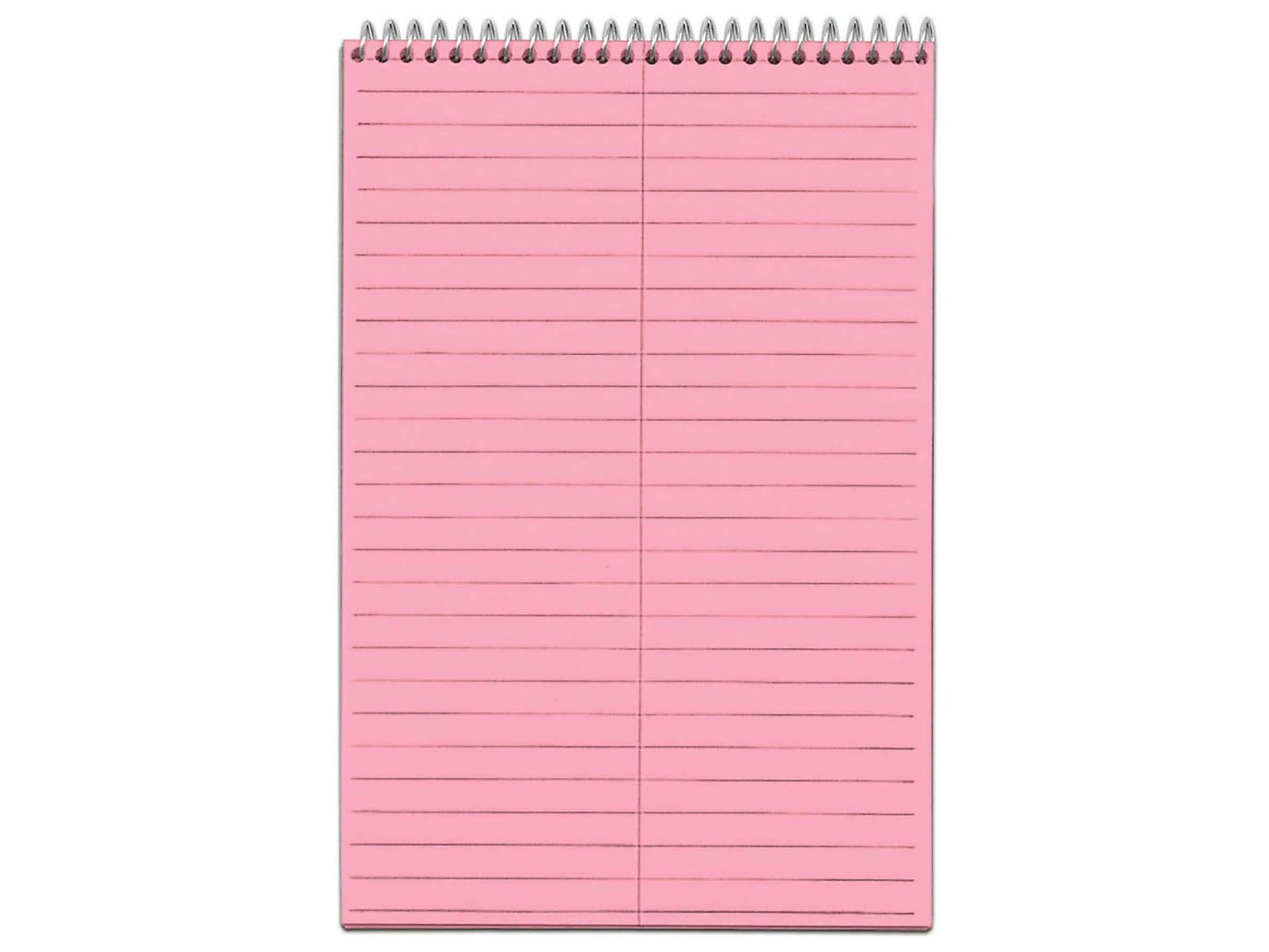 TOPS Prism Steno Pads, 6" x 9", Gregg, Pink, 80 Sheets/Pad, 4 Pads/Pack (TOP 80254)