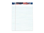TOPS American Pride Notepads, 8.5" x 11.75", Wide, White, 50 Sheets/Pad, 12 Pads/Pack (TOP 75111)