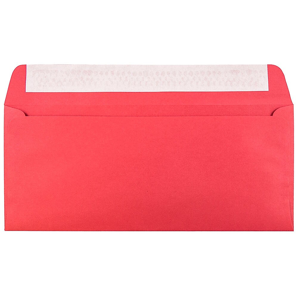 JAM Paper Peel & Seal #10 Kraft Business Envelope, 4 1/8" x 9 1/2", Christmas Red, 1000/Carton (11789B)