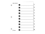 Cardinal OneStep Index System Numeric Paper Dividers, 10-Tab, White (CRD61013)
