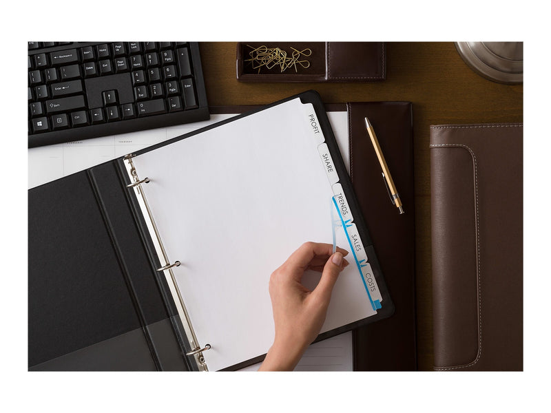Avery Index Maker Paper Dividers with Print & Apply Label Sheets, 5 Tabs, White, 25 Sets/Pack (11446)