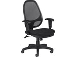 Offices To Go Mesh Fabric Manager Chair, Black (OTG11641B)
