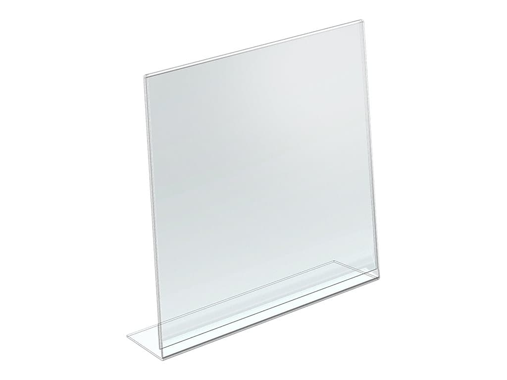 Azar Sign Holder, 8.5" x 11", Vertical, Table Top, Clear, Acrylic, 10/Pack (112714)