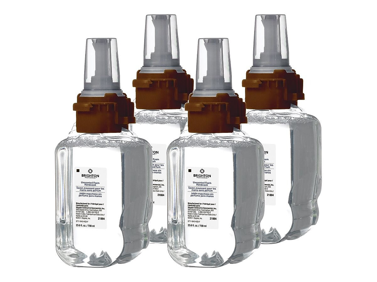 Brighton Professional Foaming Hand Soap Refill for ADX 7 Dispenser, 700 ml, 4/Carton (21884)
