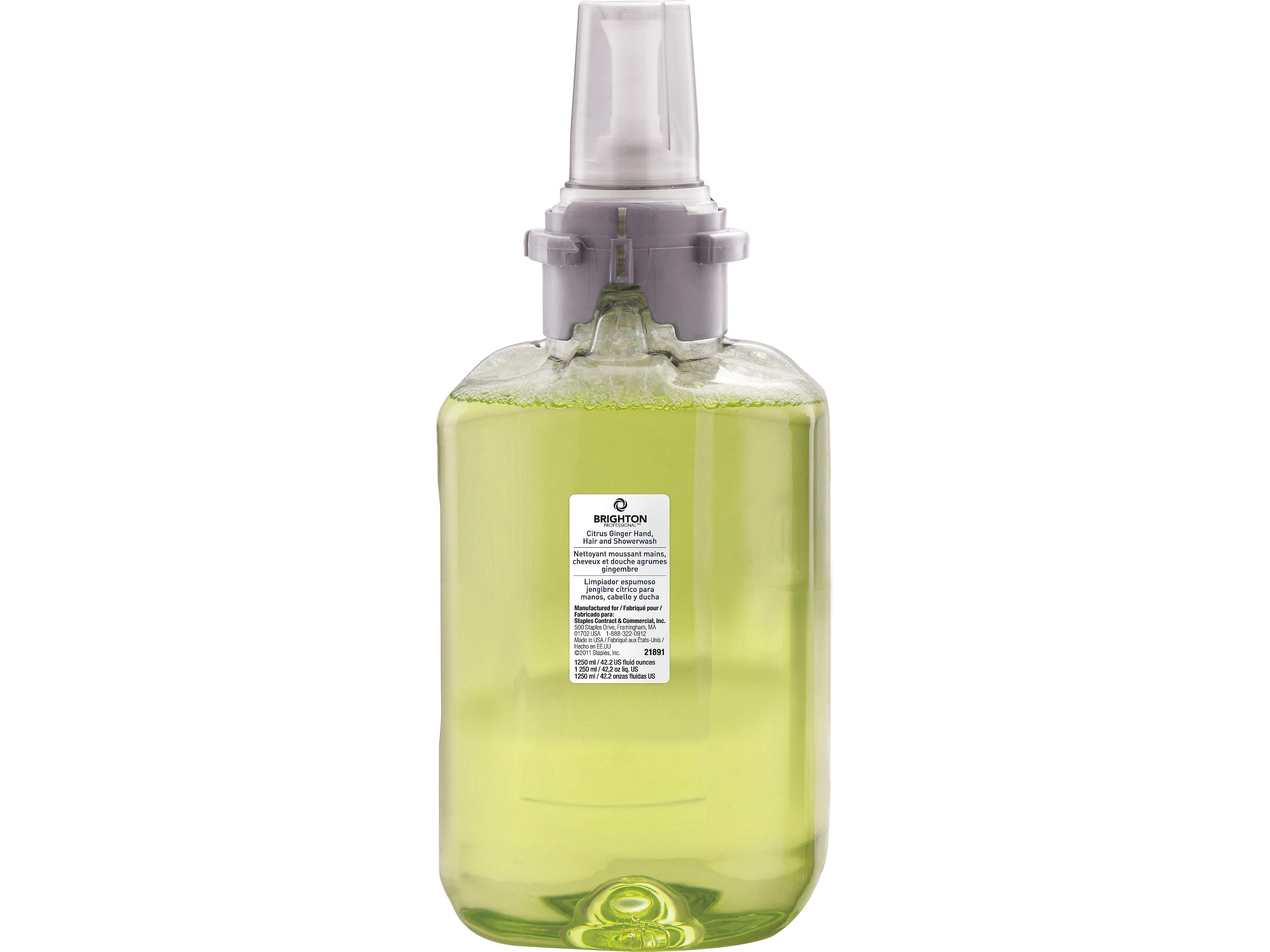 Brighton Professional Foaming Hand Soap Refill for BP12 Dispenser, Citrus Ginger Scent, 1250 ml., 3/Carton (21891)