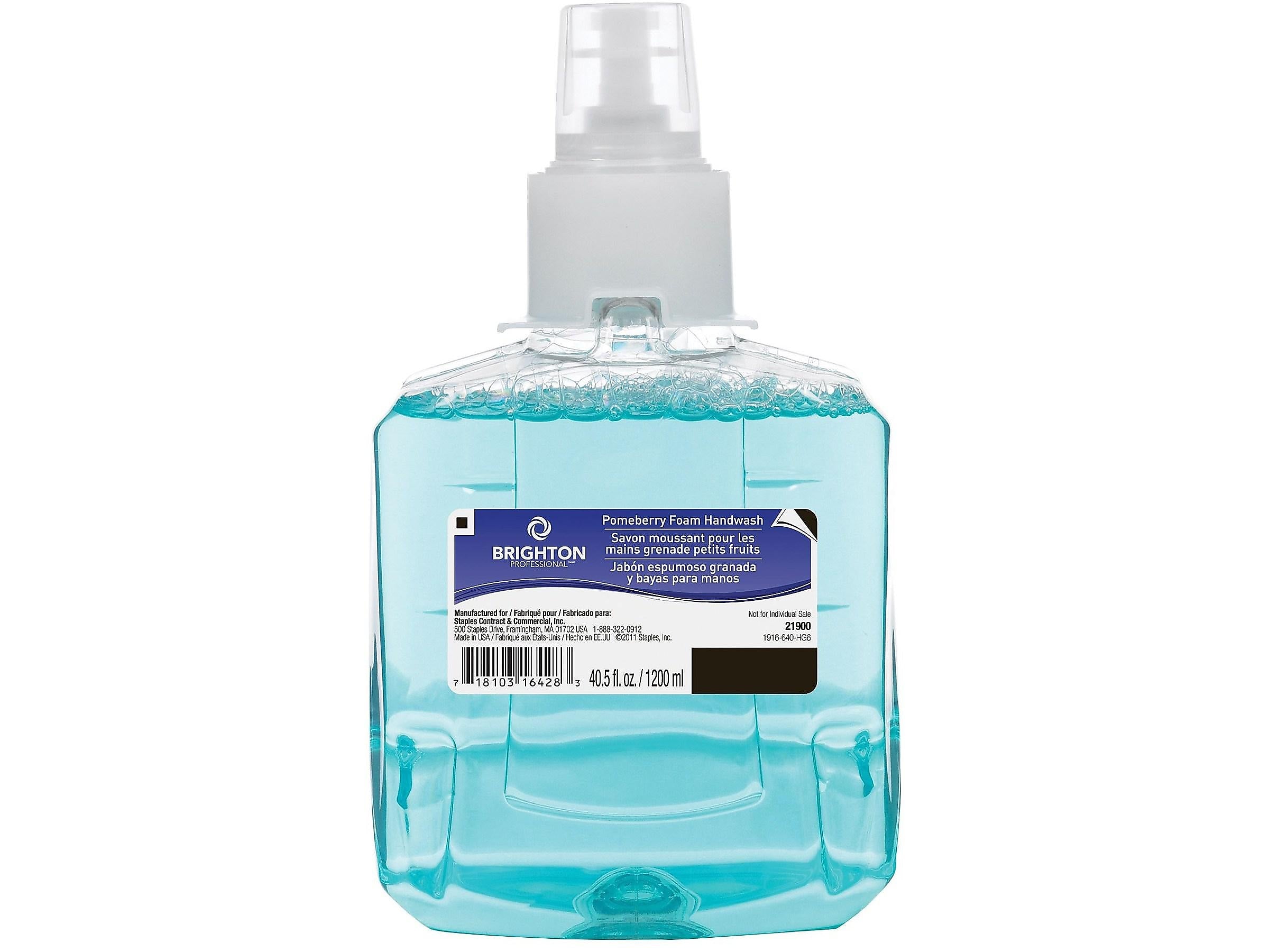 Brighton Professional Foaming Hand Soap Refill for LTX 12 Dispenser, Pomeberry Scent, 1200 ml, 2/Carton (21900)