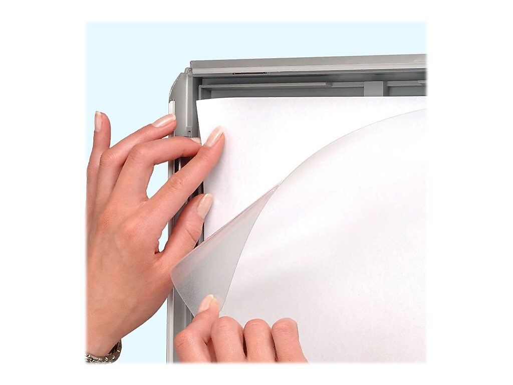 Azar Sign Holder, 14" x 42.1", Freestanding, Silver, Metal (300235-SLV)