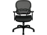 HON Wave Mesh Mid-Back Chair, Synchro-Tilt, Adjustable Arms, Black Sandwich Mesh (BSXVL712MM10)