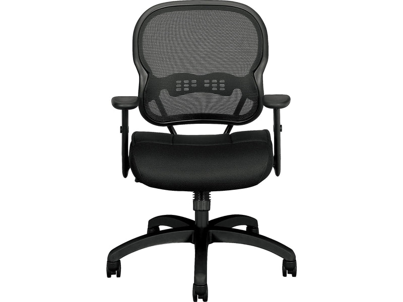 HON Wave Mesh Mid-Back Chair, Synchro-Tilt, Adjustable Arms, Black Sandwich Mesh (BSXVL712MM10)
