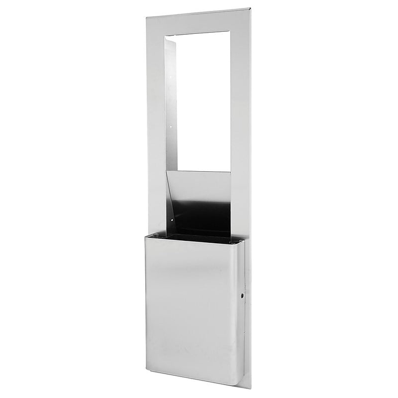 enMotion® Flex Trash Receptacle for 10.75" Wall Cavity by GP PRO, Stainless, 9.03"W x 21.75"D x 60.25"H (59753)