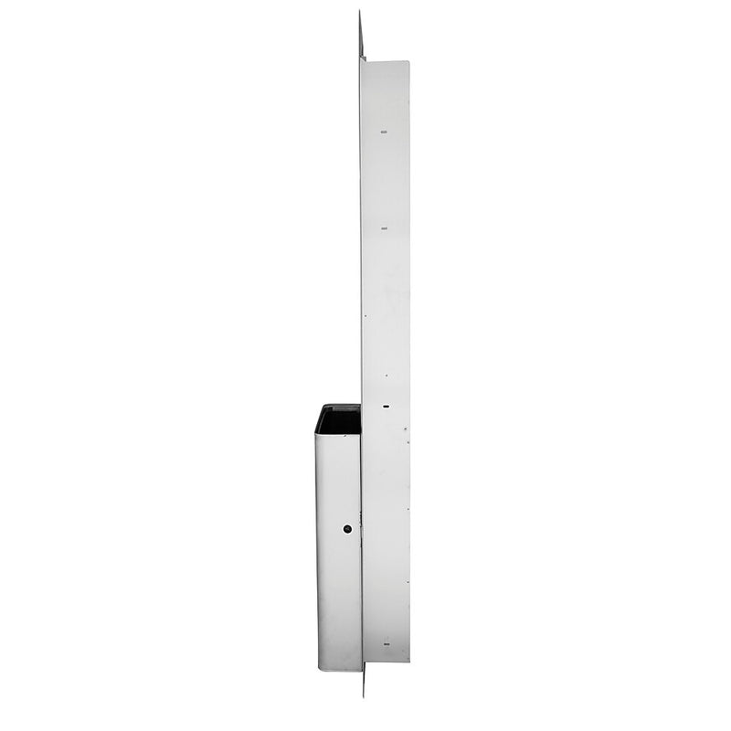 enMotion® Flex Trash Receptacle for 10.75" Wall Cavity by GP PRO, Stainless, 9.03"W x 21.75"D x 60.25"H (59753)