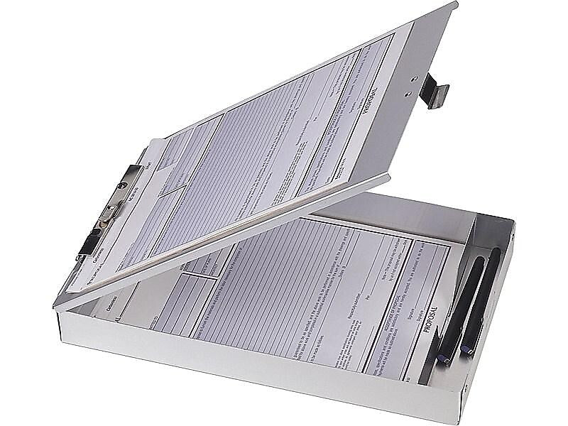 Officemate Aluminum Storage Clipboard, Letter Size, Silver (83200)