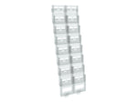 Azar Literature Holder, 18" x 54", Vertical, Wall Mounted, Clear, Plastic (252325)
