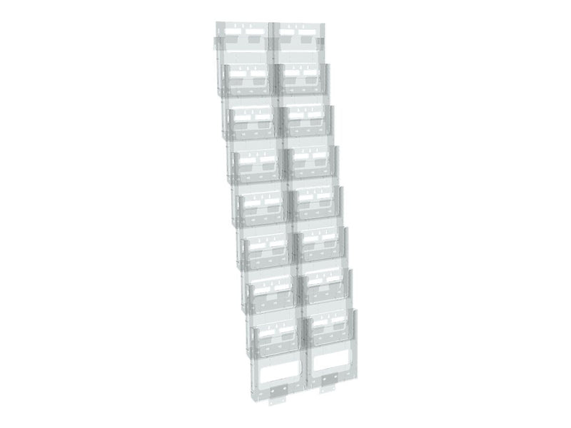 Azar Literature Holder, 18" x 54", Vertical, Wall Mounted, Clear, Plastic (252325)