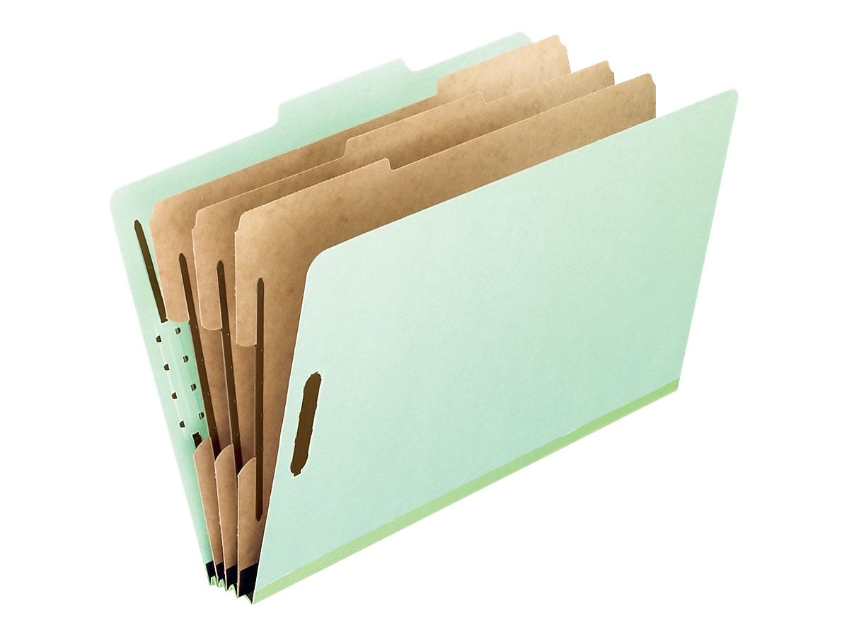 Pendaflex Classification Folder, 3-Dividers, 2" Expansion, Letter Size, Corona Green, 10/Box (17174EE)