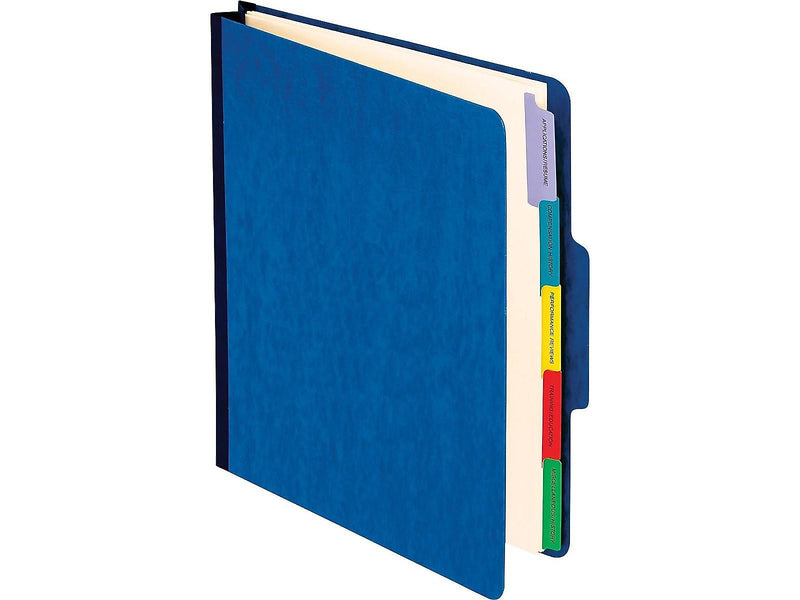 Pendaflex Recycled Moisture Resistant Reinforced Classification Folder, 5-Dividers, 2" Expansion, Letter Size, Blue (SER1BL)