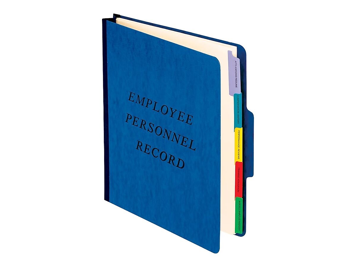 Pendaflex Recycled Moisture Resistant Reinforced Classification Folder, 5-Dividers, 2" Expansion, Letter Size, Blue (SER1BL)