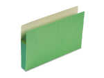Smead Paper Stock File Pocket, 3.5" Expansion, Legal Size, Green (74226)