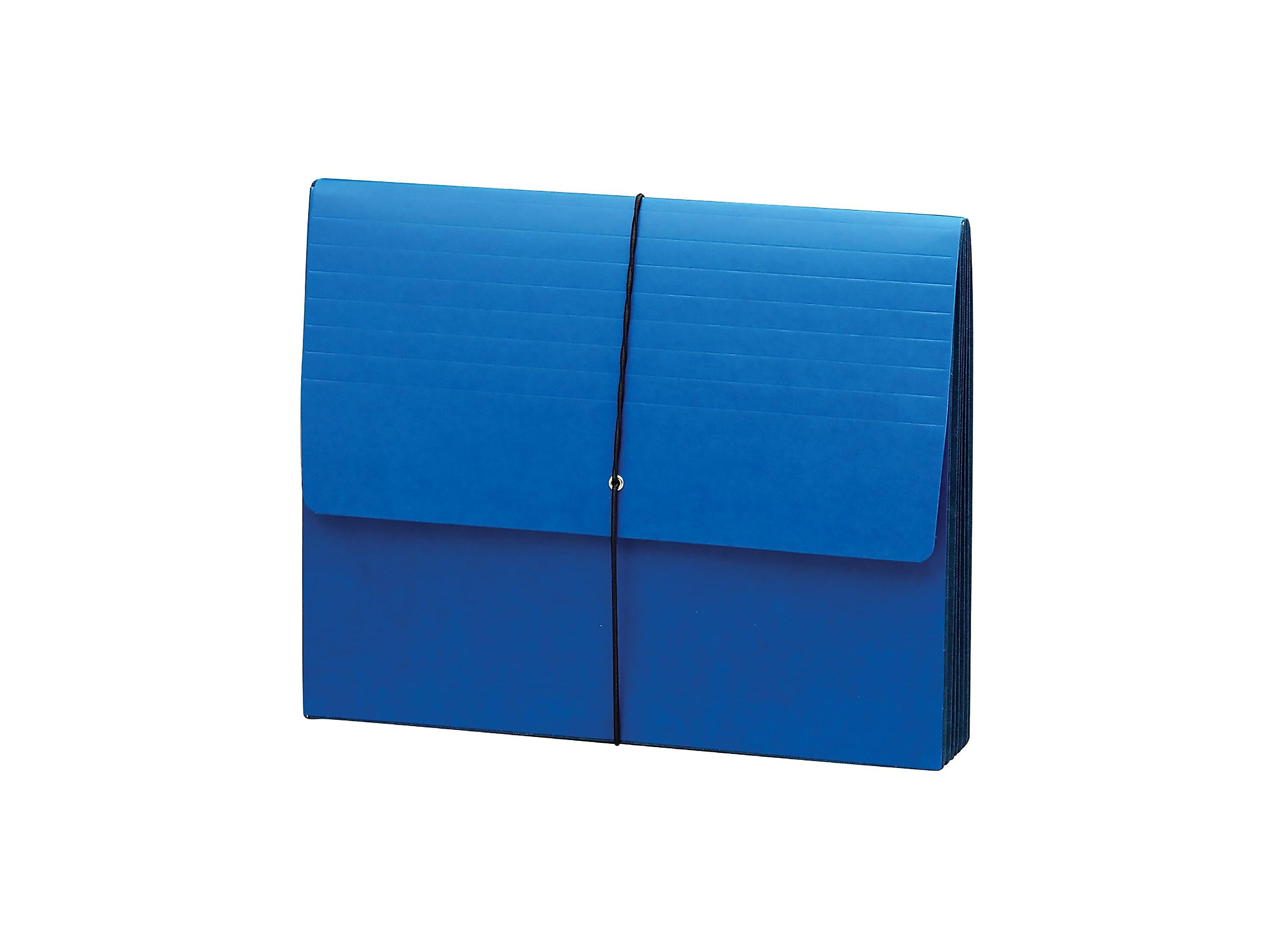 Smead Extra Wide Paper Stock File Pocket, 5.25" Expansion, 12.36" x 10" Size, Navy Blue (71122)