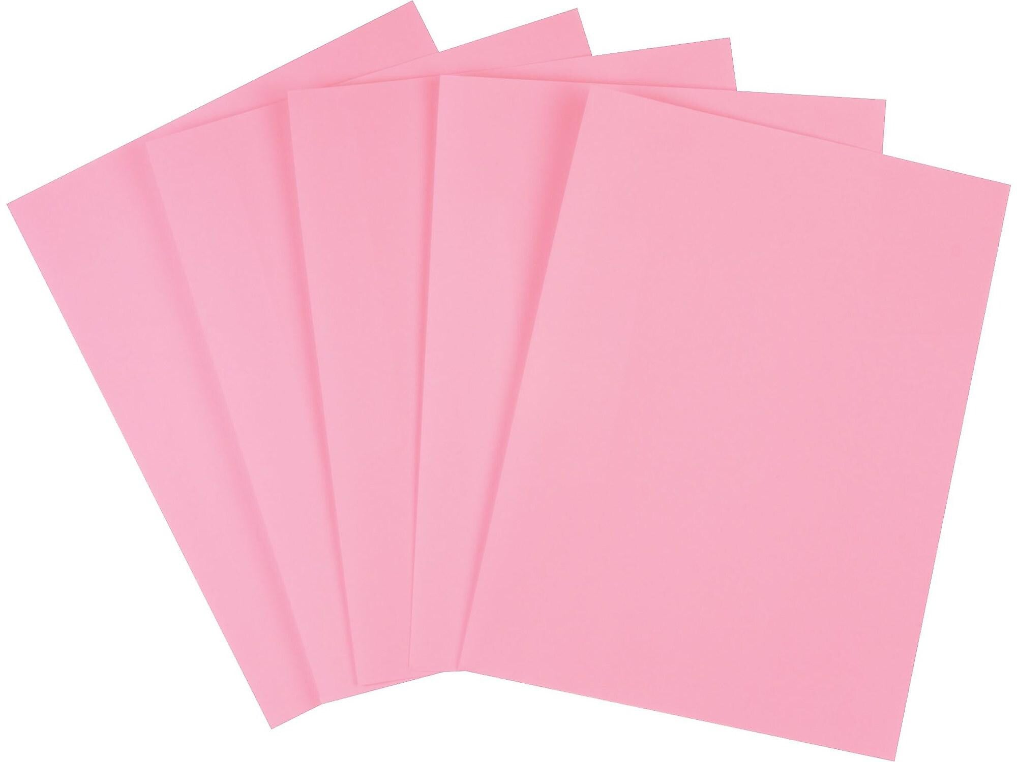 Staples Brights Multipurpose Colored Paper, 20 lb, 8.5" x 11", Pink, 500/Ream, 5 Reams/Carton (25207A)
