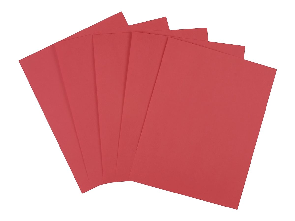 Staples Brights Multipurpose Colored Paper, 20 lbs., 8.5" x 11", Red, 500/Ream (25208)