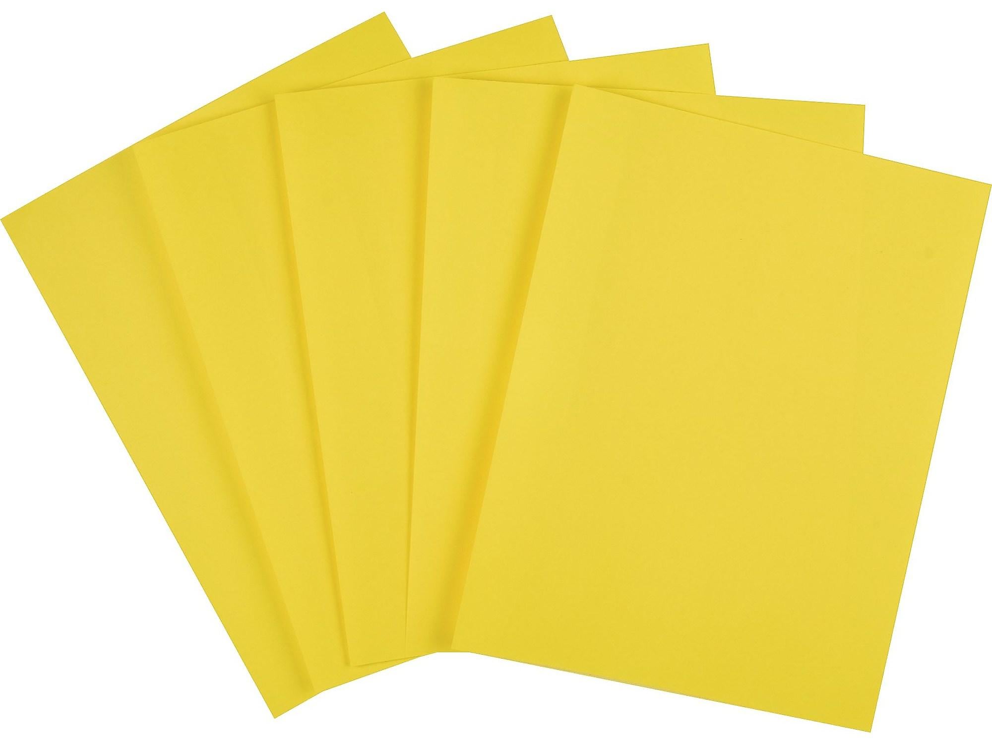 Staples Brights Multipurpose Paper, 24 lbs., 8.5" x 11", Yellow, 500/Ream (20102)