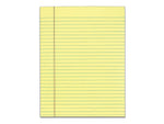 TOPS Legal Notepads, 8.5" x 11", Wide, Canary, 50 Sheets/Pad, 12 Pads/Pack (TOP 7522)