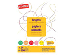 Staples Brights Multipurpose Paper, 24 lbs., 8.5" x 11", Assorted, 500/Ream (20200)